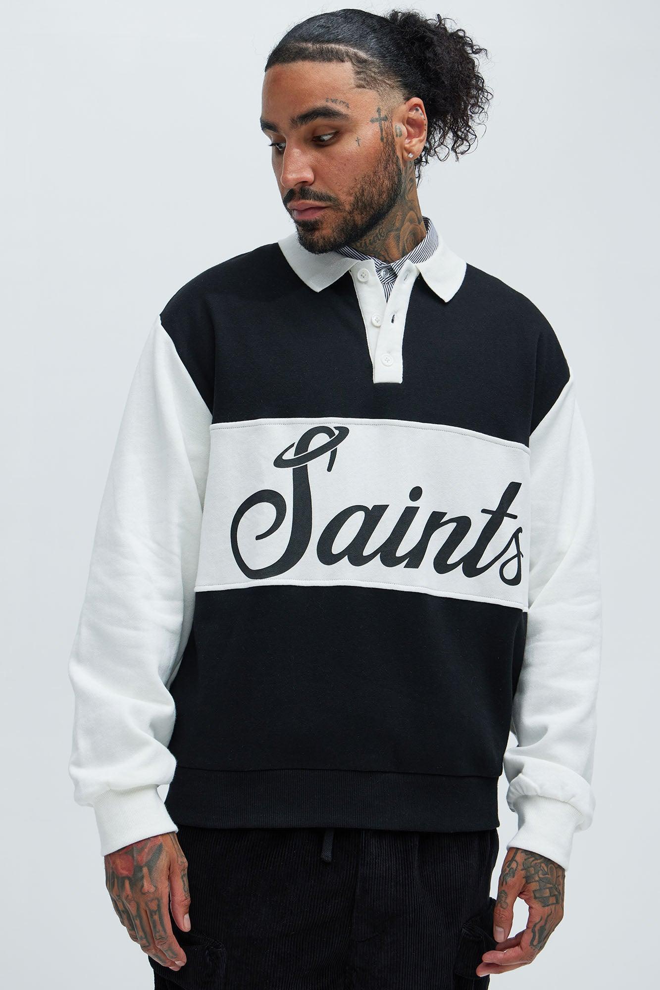 Tyson Saints Fleece Long Sleeve Polo - Black/combo Product Image