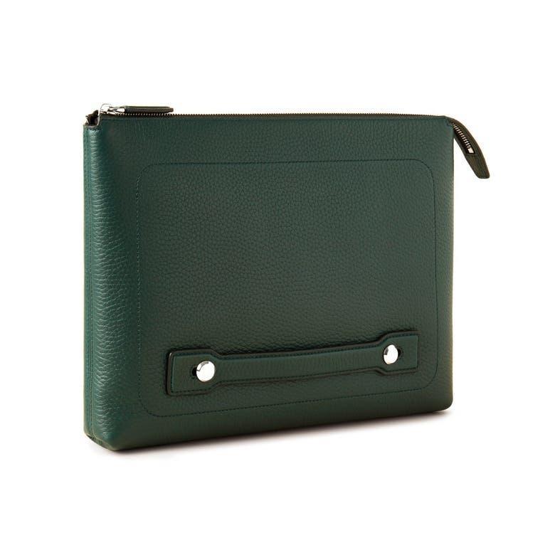 MULBERRY City Laptop Holder Heavy Grain In  Green Product Image