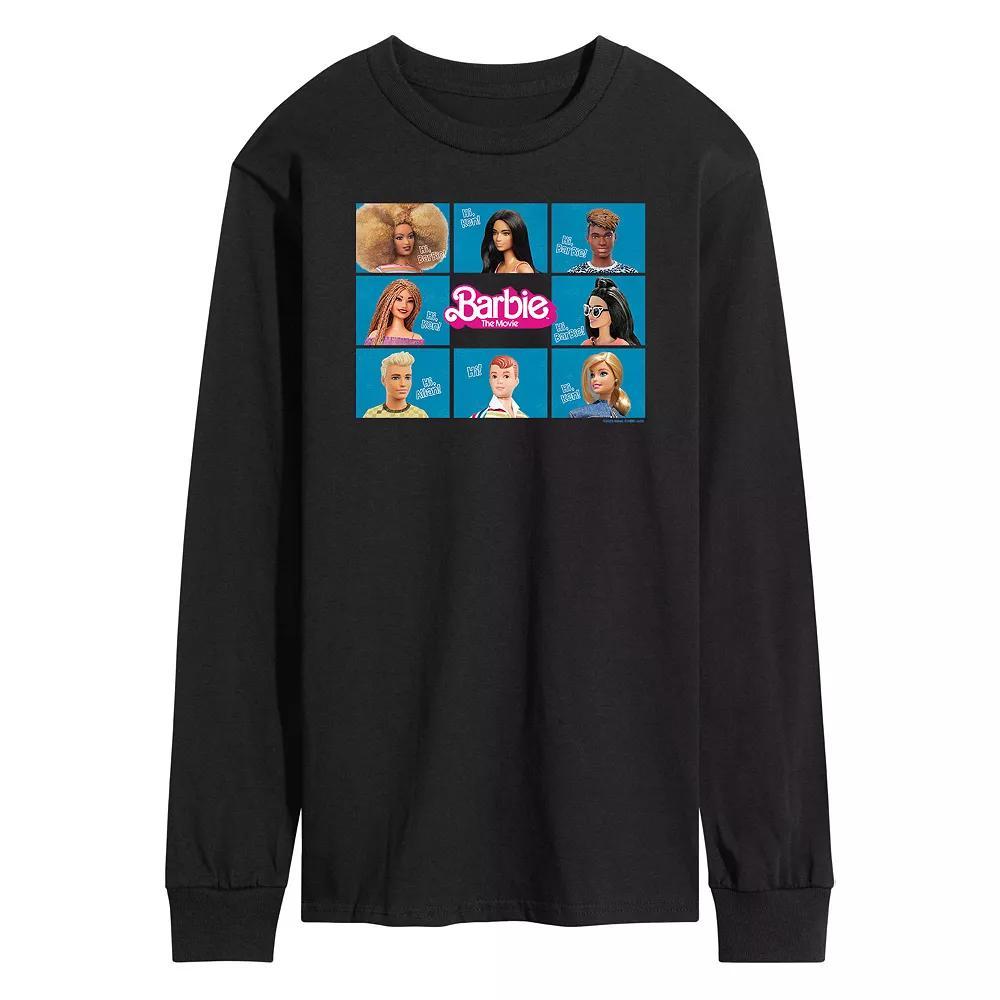 Mens Barbie Theatrical Grid Long Sleeve Graphic Tee Product Image