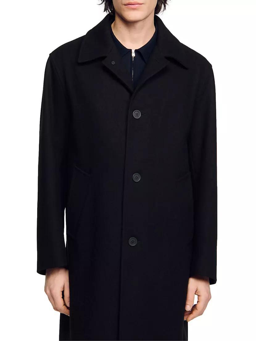 Mens Wool Broadcloth Coat Product Image