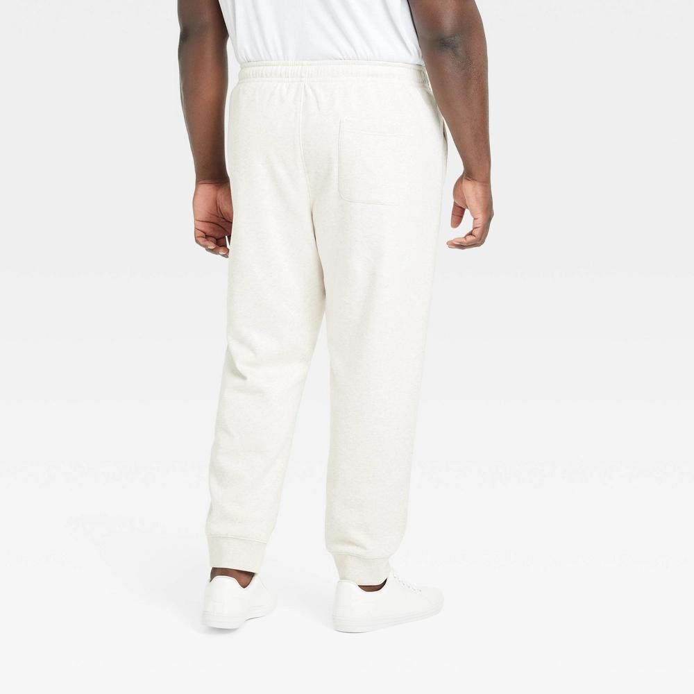 Mens Big & Tall Fleece Jogger Pants - Goodfellow & Co Oatmeal Heather 5XL Product Image