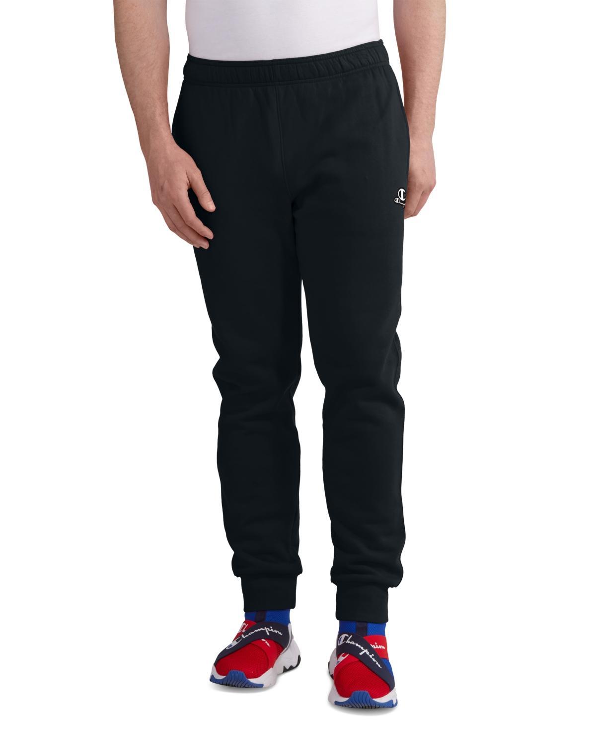 Champion Mens Classic Fleece Pants - White/Burgundy Product Image