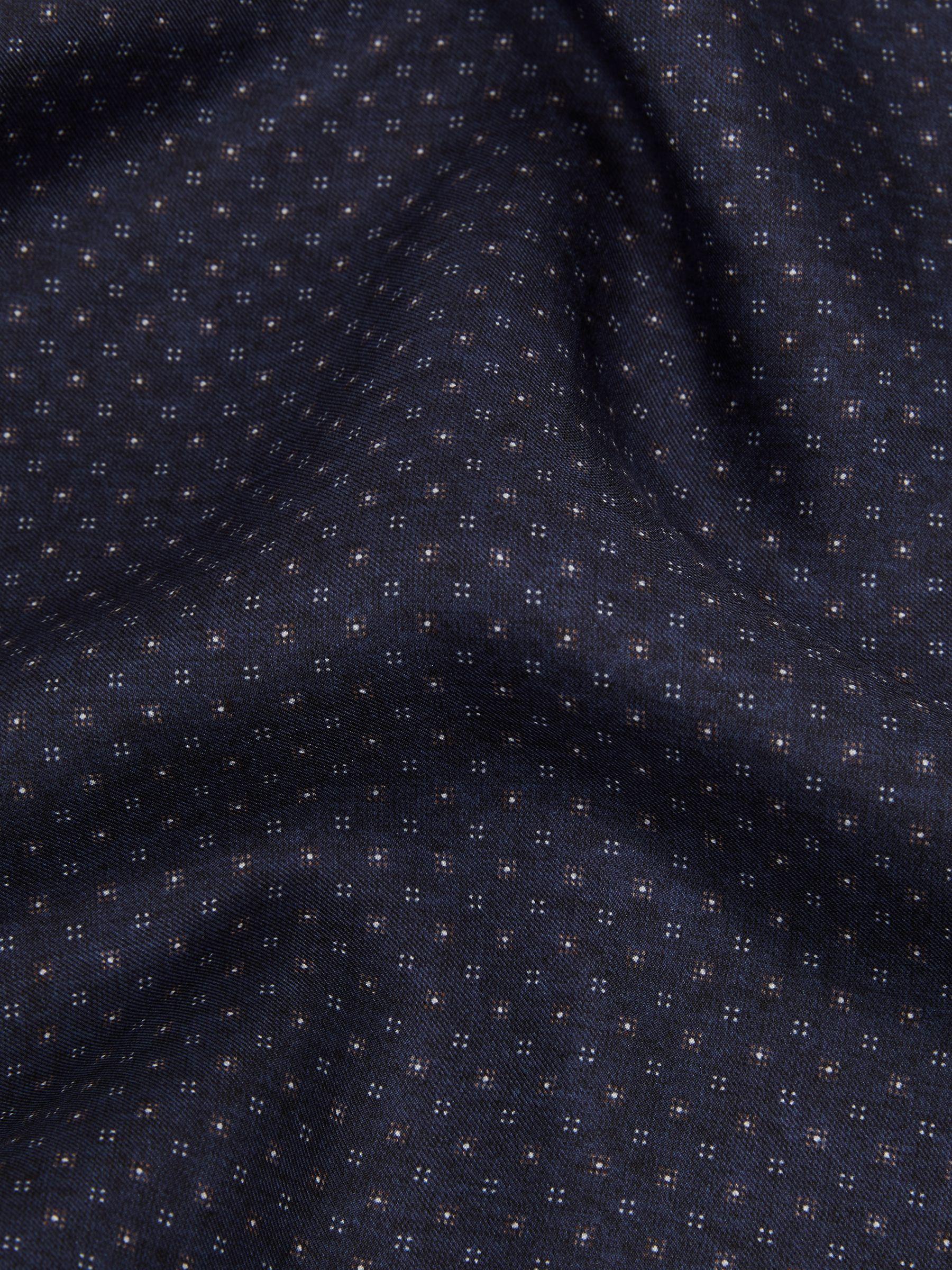 Reversible Silk Pocket Square in Navy Product Image