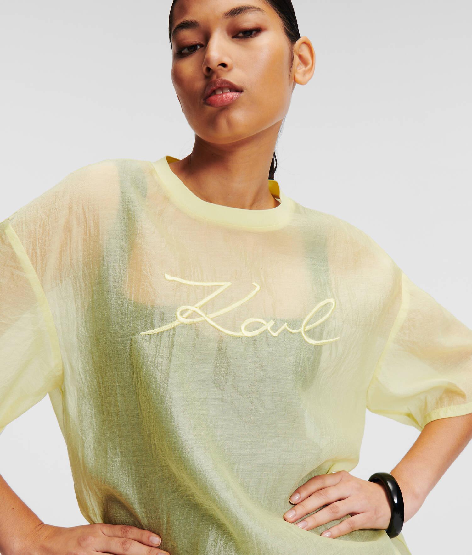 KARL SIGNATURE ORGANZA T-SHIRT Product Image