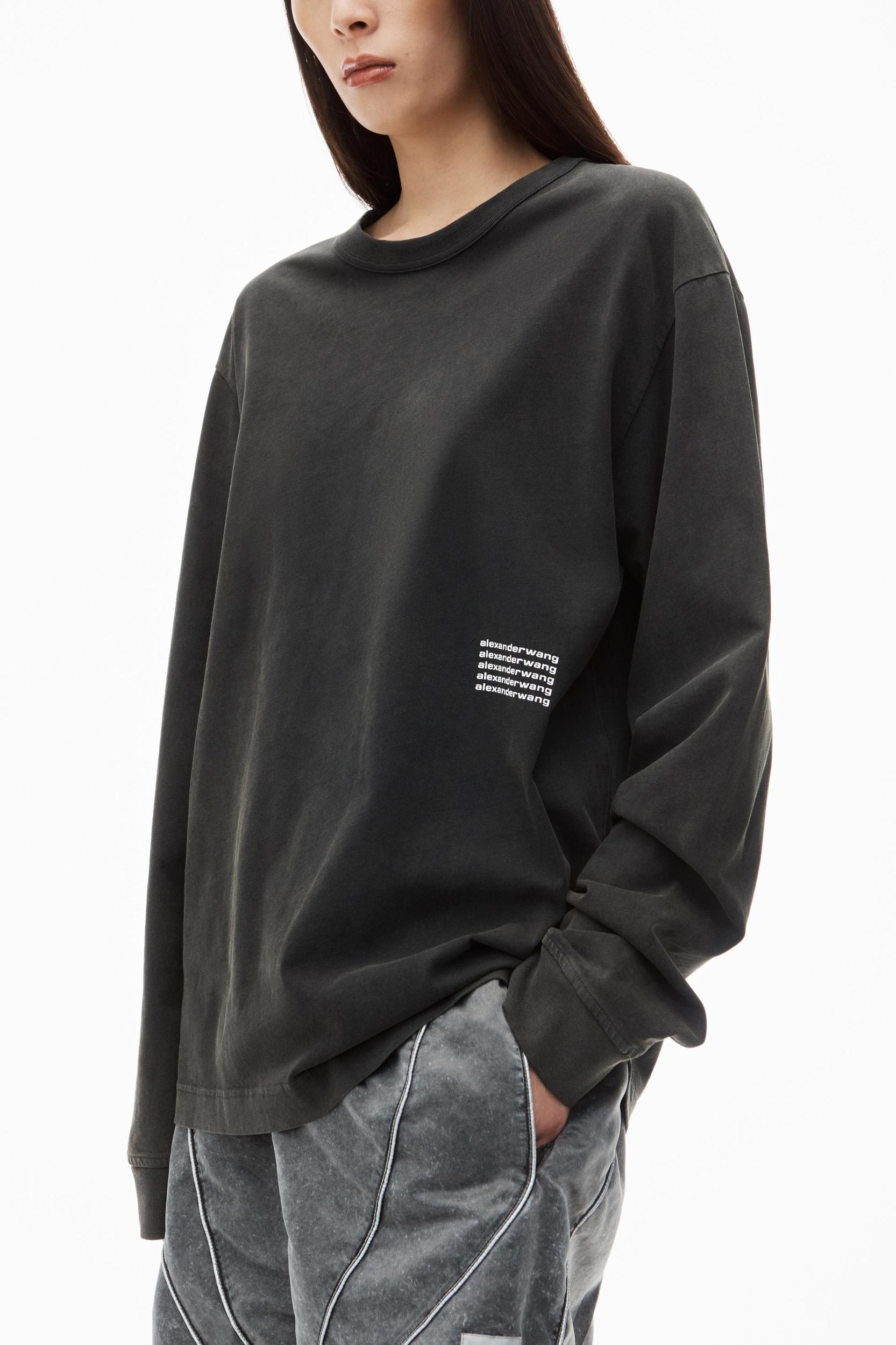Unisex Long-sleeve Tee In Acid Wash Jersey Product Image
