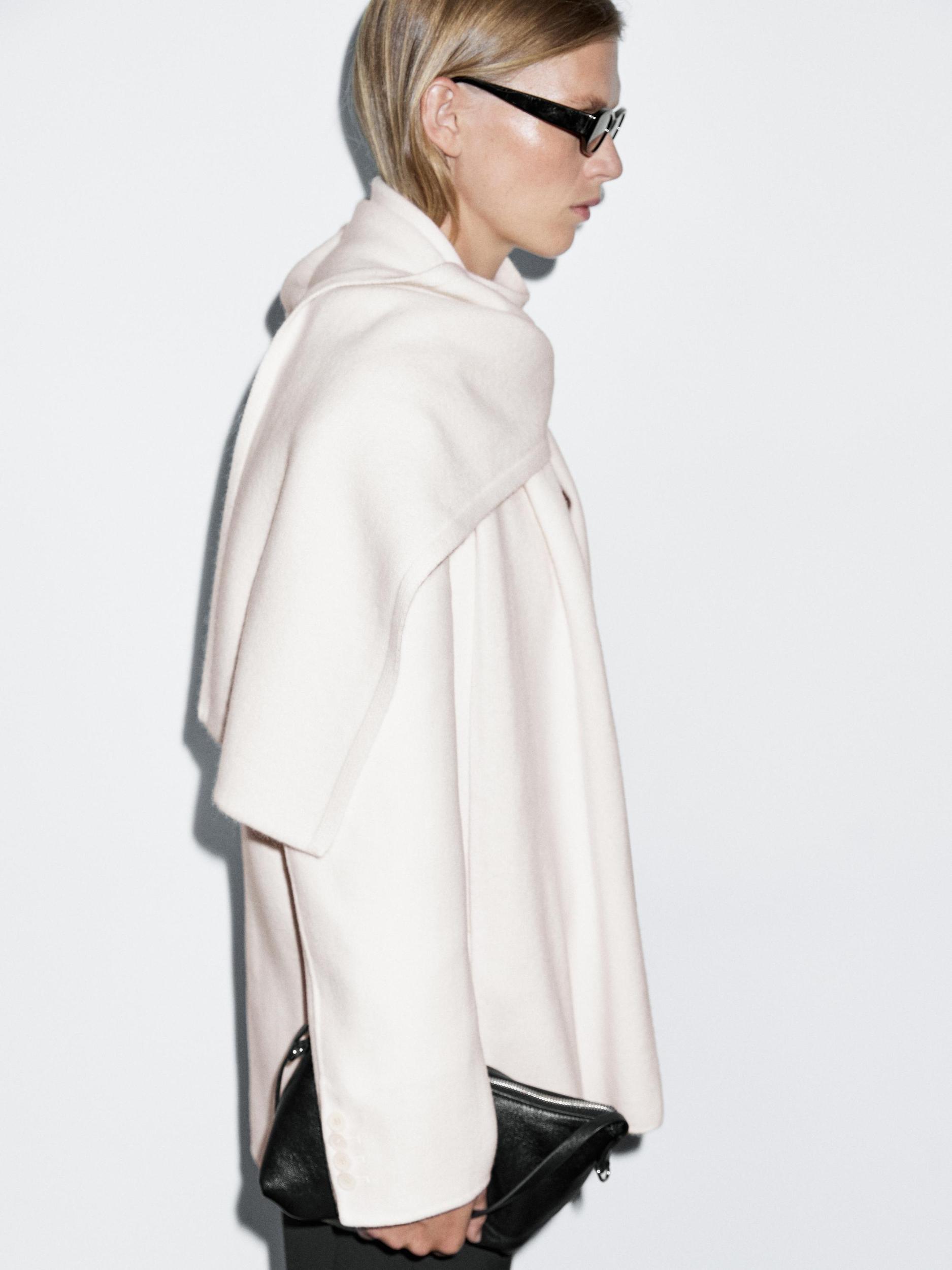 Wool blend blazer with scarf Product Image