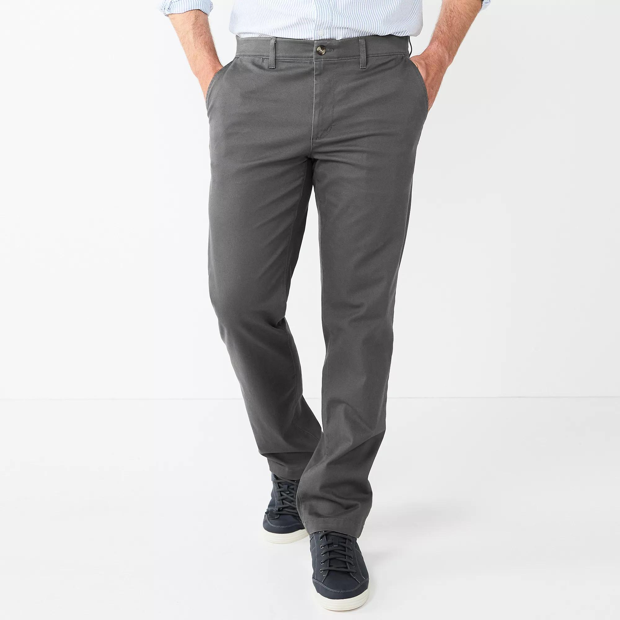 Men's Sonoma Goods For Life® Flexwear Straight-Fit Chinos, Size: 32X34, Dark Green Product Image