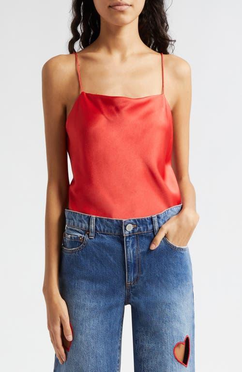 Womens Harmon Draped Satin Tank Top Product Image