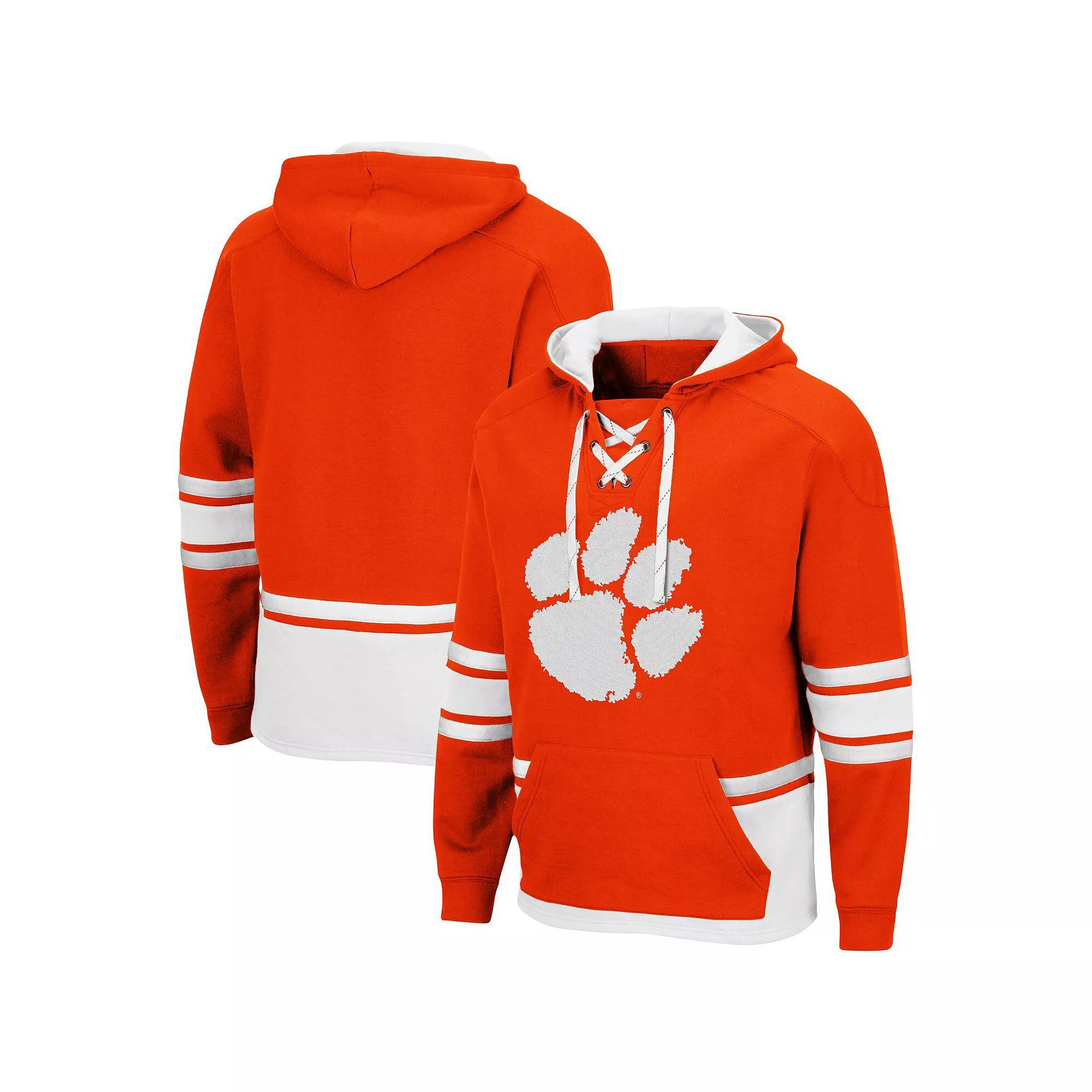 Men's Colosseum Orange Clemson Tigers Lace Up 3.0 Pullover Hoodie, Size: Large Product Image
