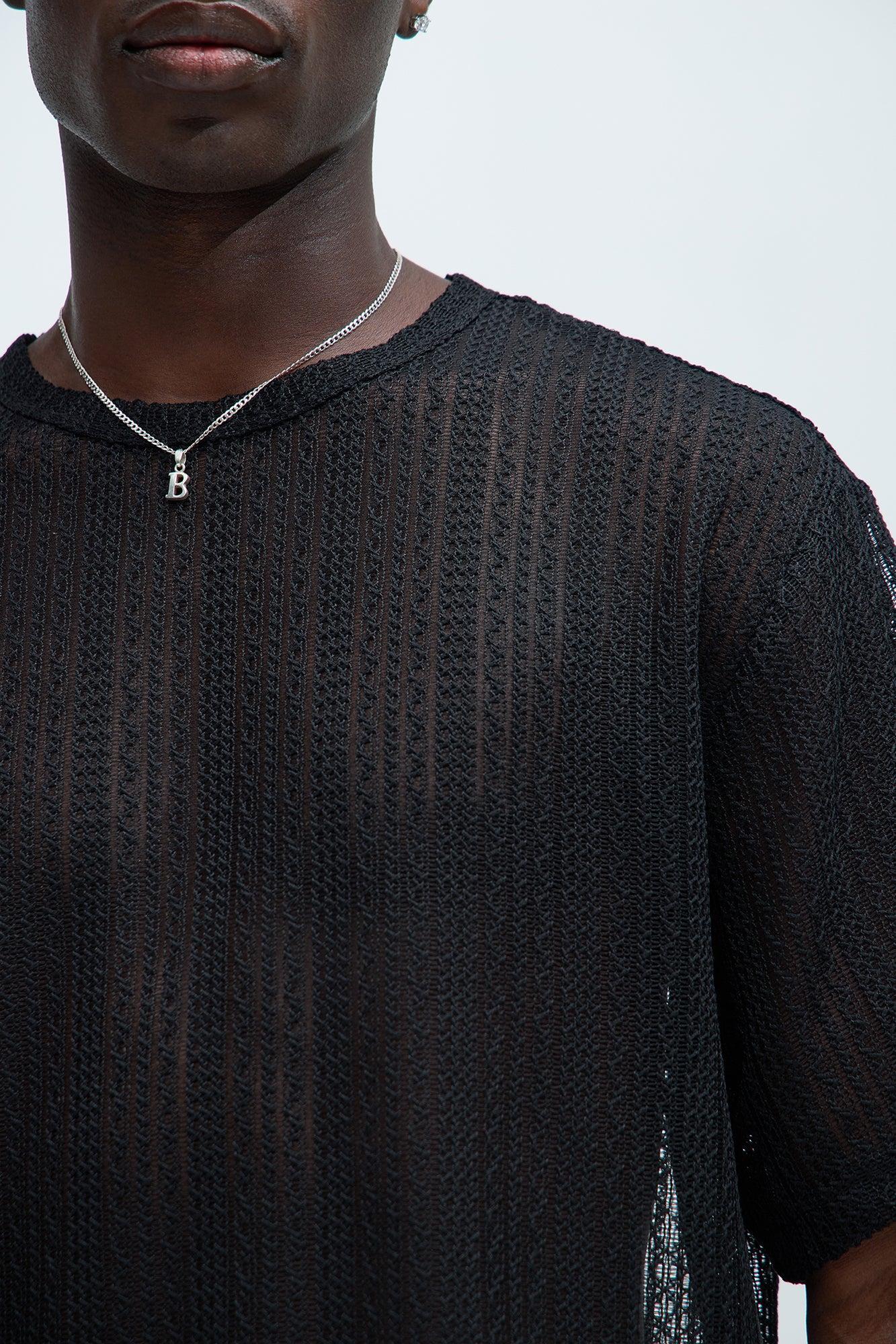 Brannen Textured Relaxed Tee - Black Product Image