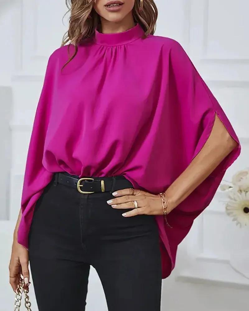 Olivia Mark – Pleated bat sleeve top Product Image