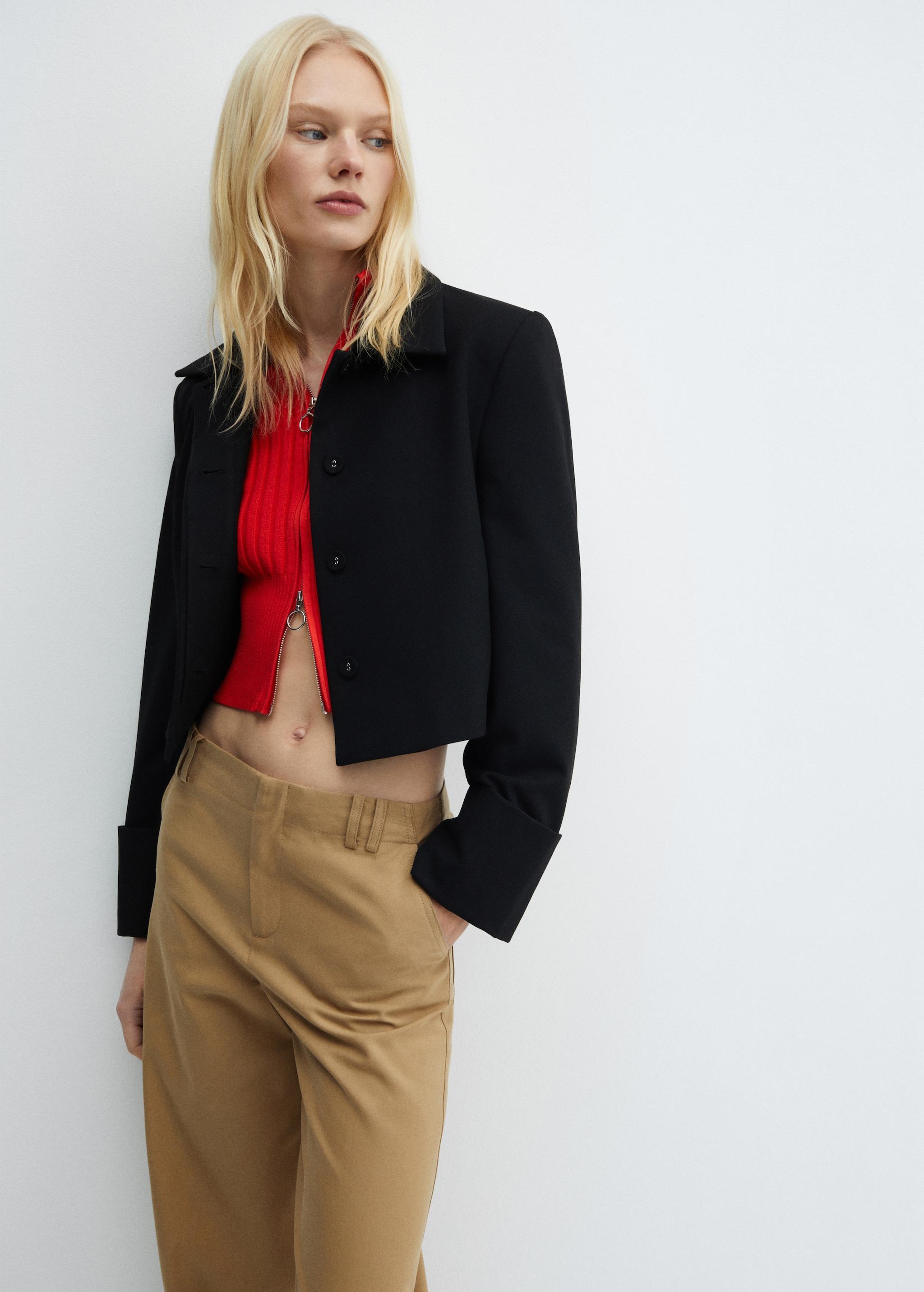 Wideleg lyocell trousers - Women | MANGO USA Product Image