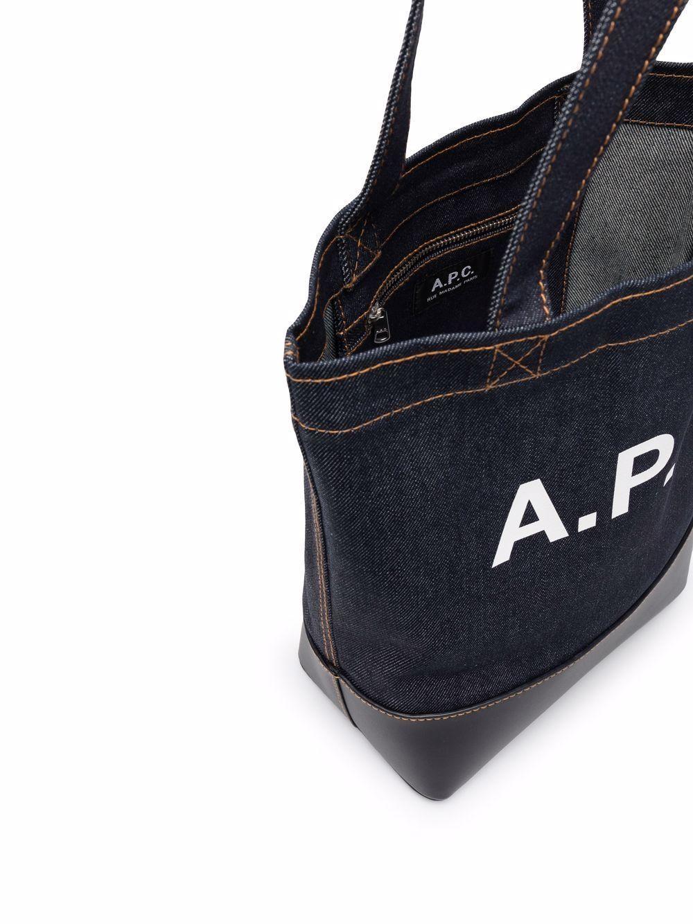denim logo tote bag Product Image