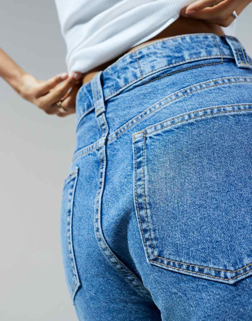 ASOS DESIGN denim dad shorts Product Image