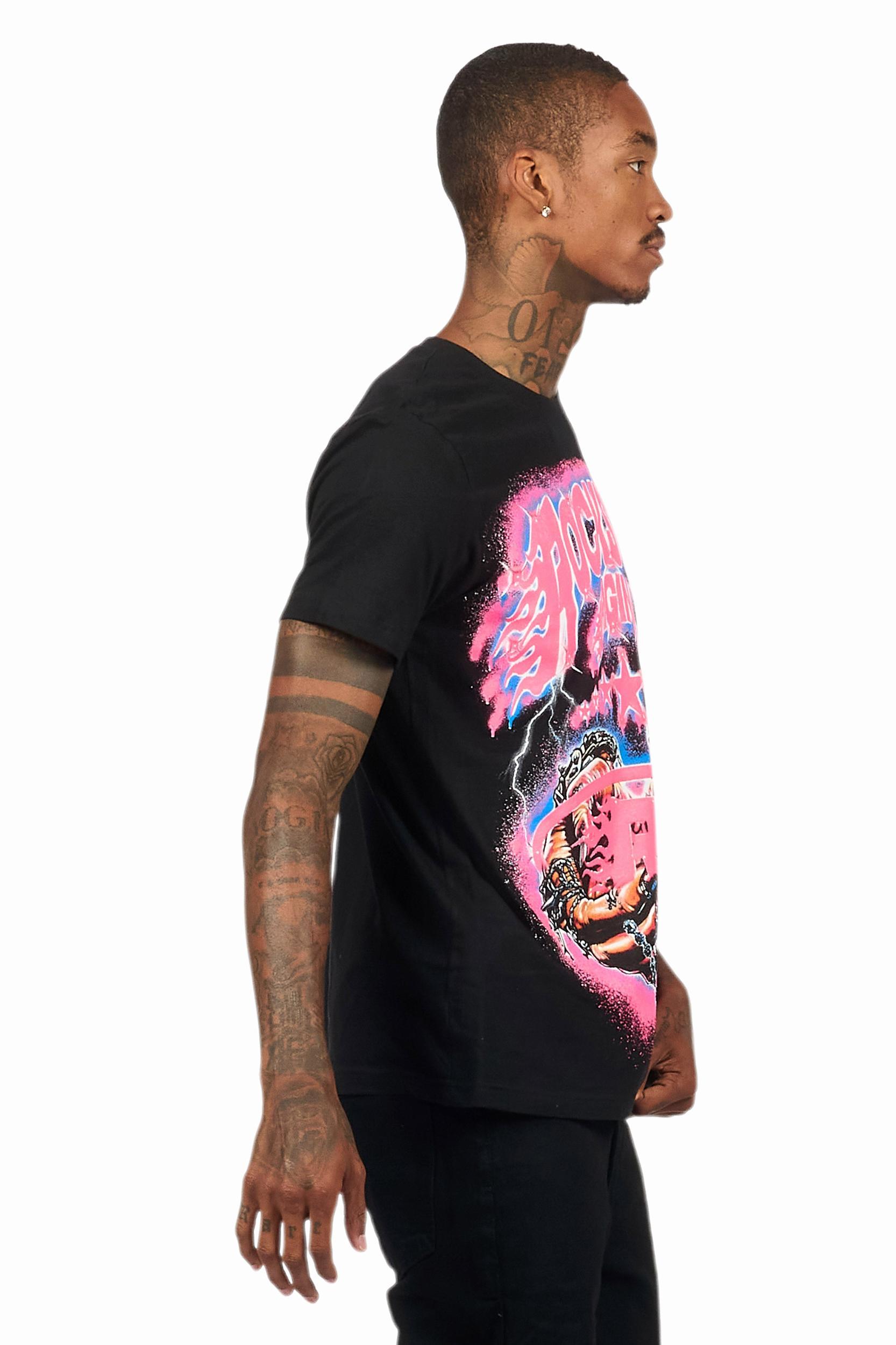 Cairo Black Graphic T-Shirt Male Product Image