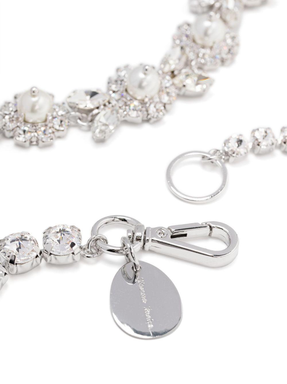 pearl & crystal daisy floret necklace Product Image
