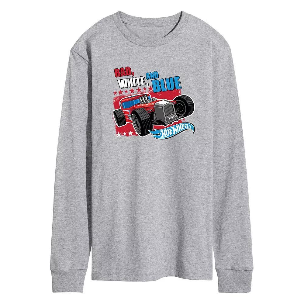 Mens Hot Wheels Rad White Blue Tee Product Image
