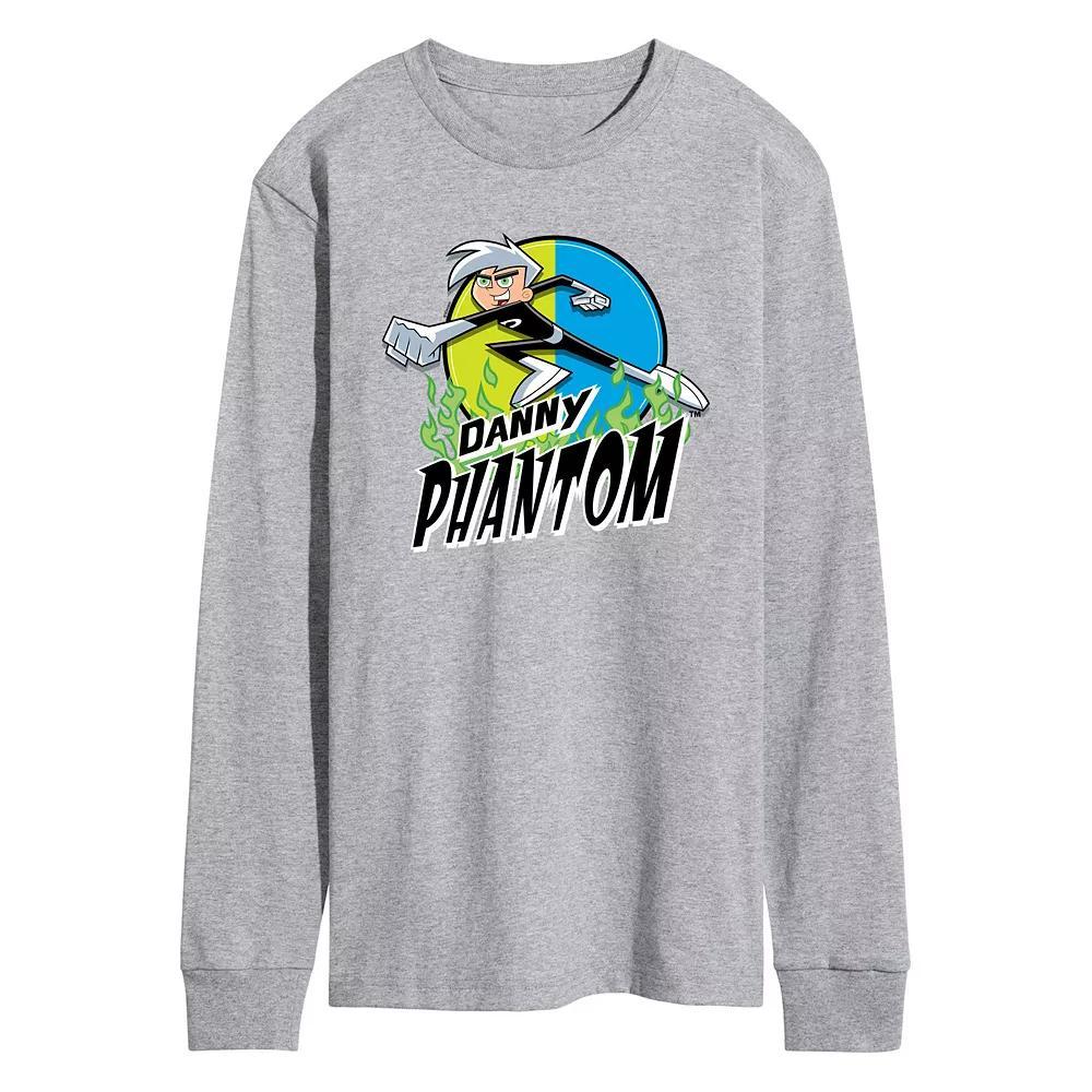 Mens Danny Phantom Danny Badge Graphic Tee Grey Gray Product Image