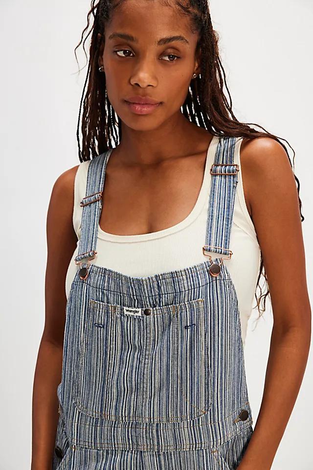 Wrangler Stripe Straight-Leg Bib Overalls Product Image
