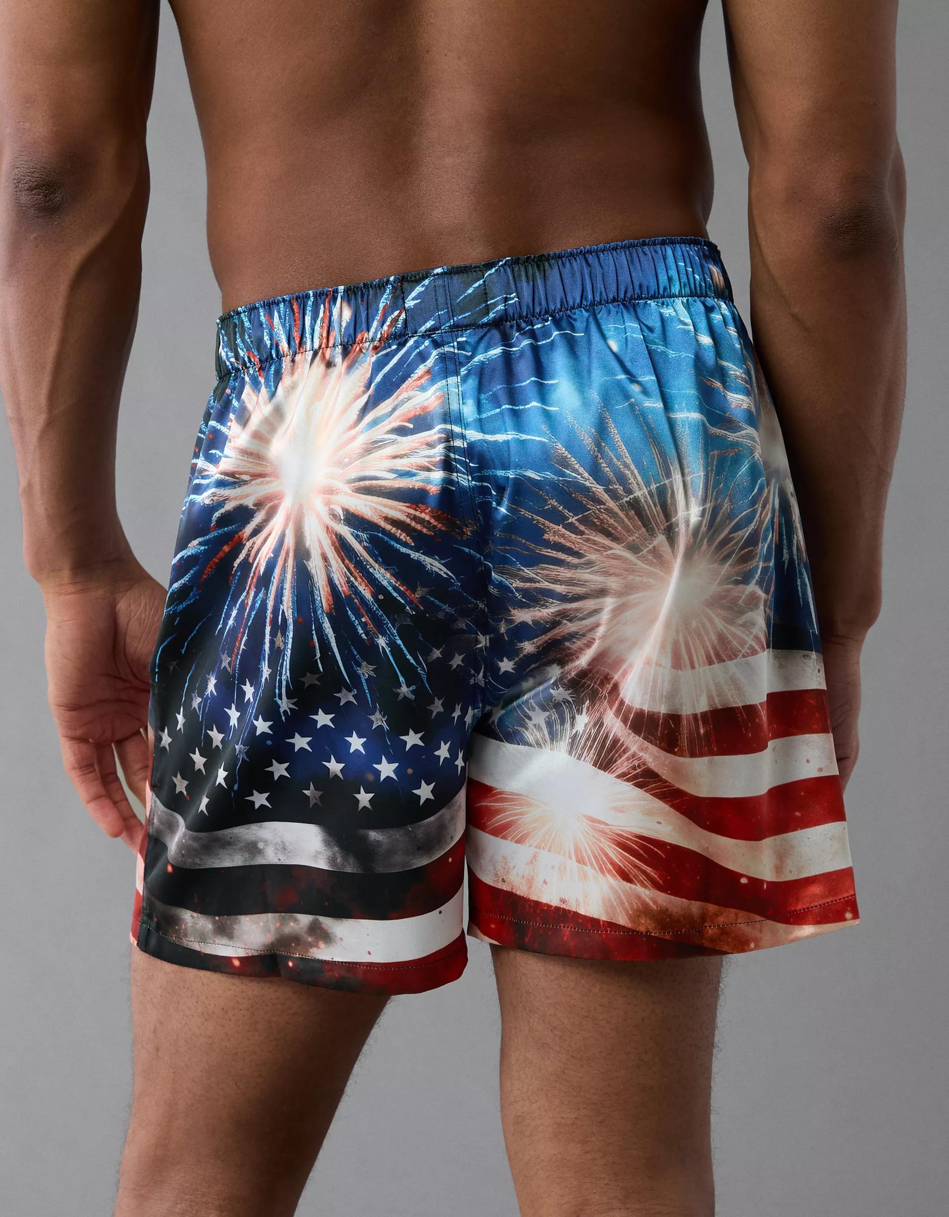 AEO Men's Paisley Satin Pocket Boxer Short Product Image
