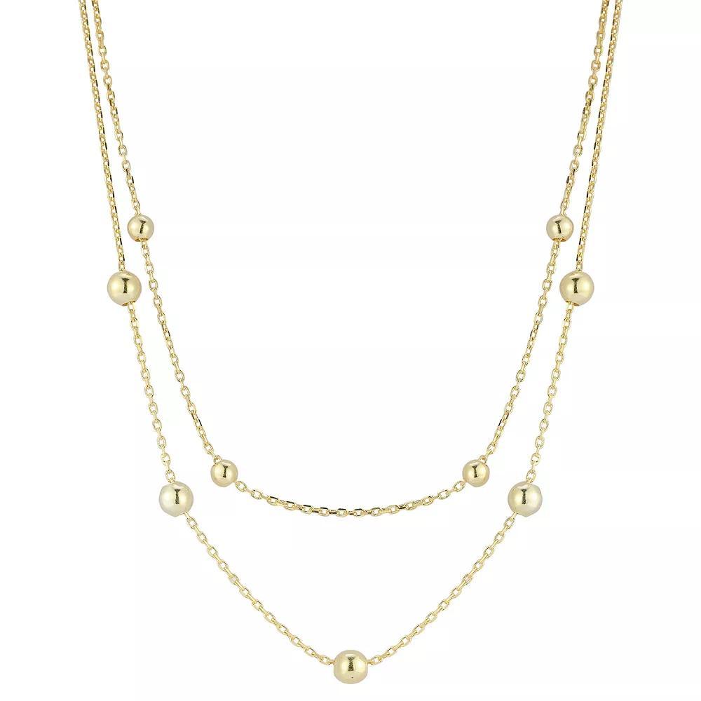 Sunkissed Sterling Bubble Double Layer Necklace, Women's, Size: 18", Gold Tone Product Image