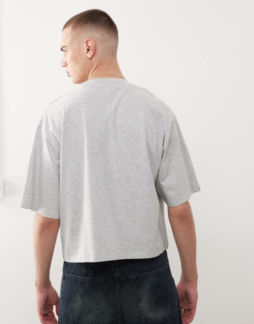 COLLUSION boxy relaxed T-shirt in gray heather Product Image