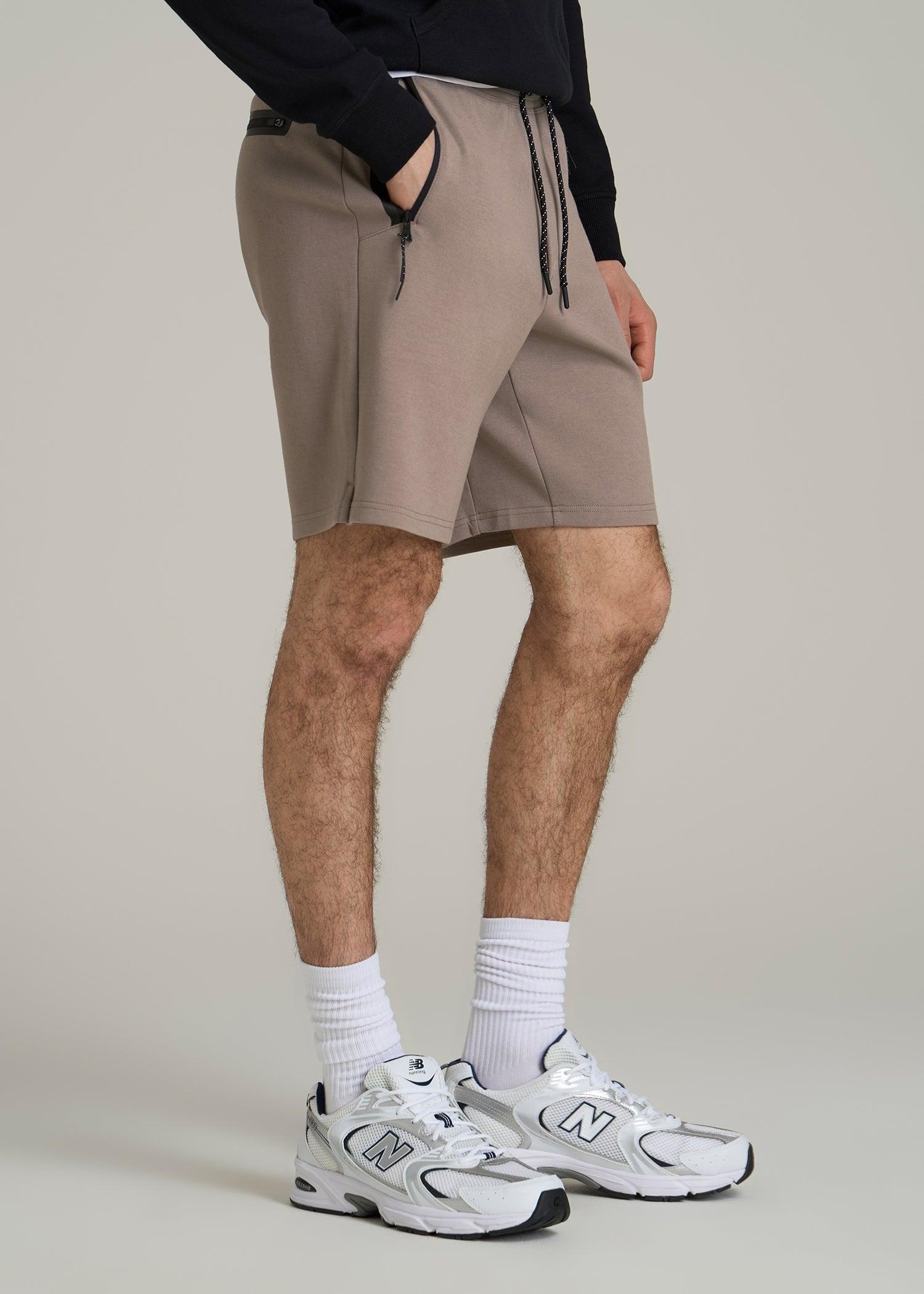 Utility Fleece Shorts for Tall Men in Portobello Male Product Image