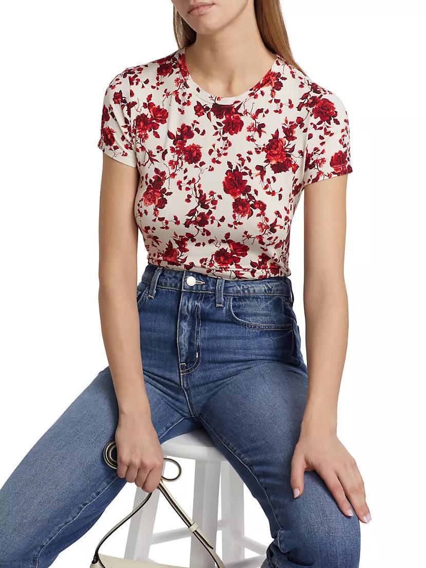Ressi Rose Floral Knit T-Shirt Product Image