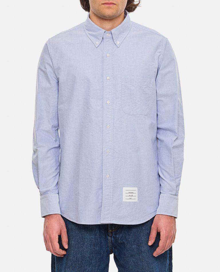 THOM BROWNE Classic Fit Cotton Button-down Shirt In Light Blue Product Image