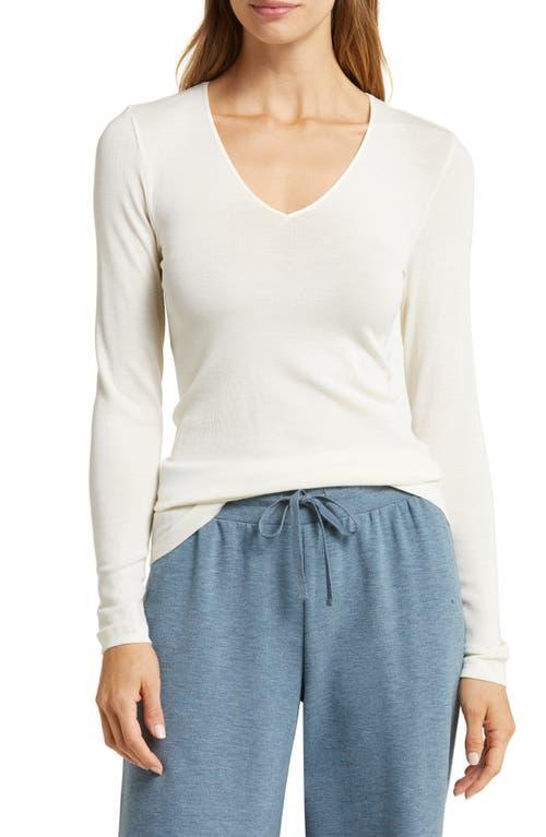 Wool & Silk Blend V-Neck Top Product Image