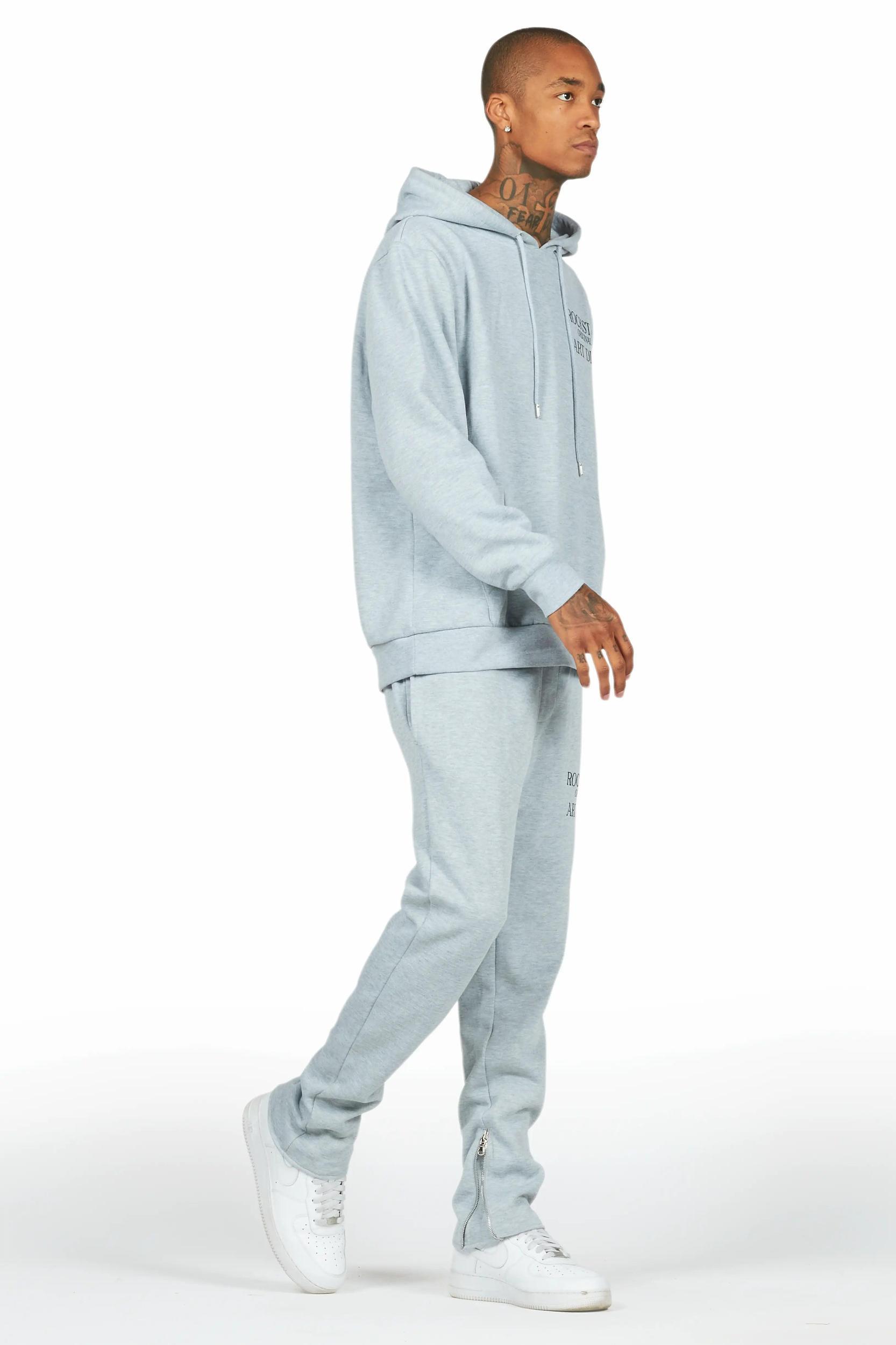 Briggs Heather Grey Hoodie/Slim Fit Track Set Male Product Image