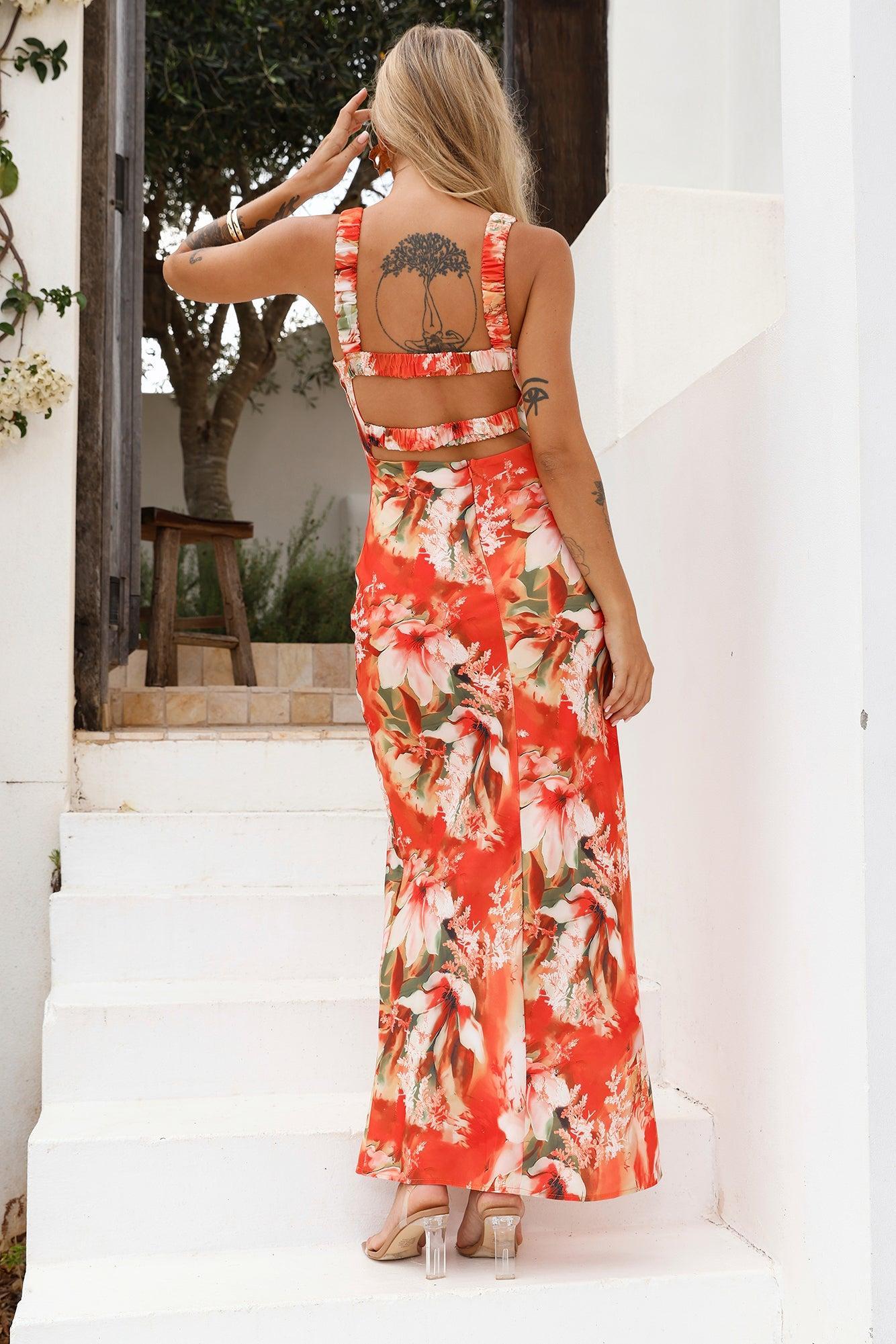 One Step Further Maxi Dress Orange Product Image