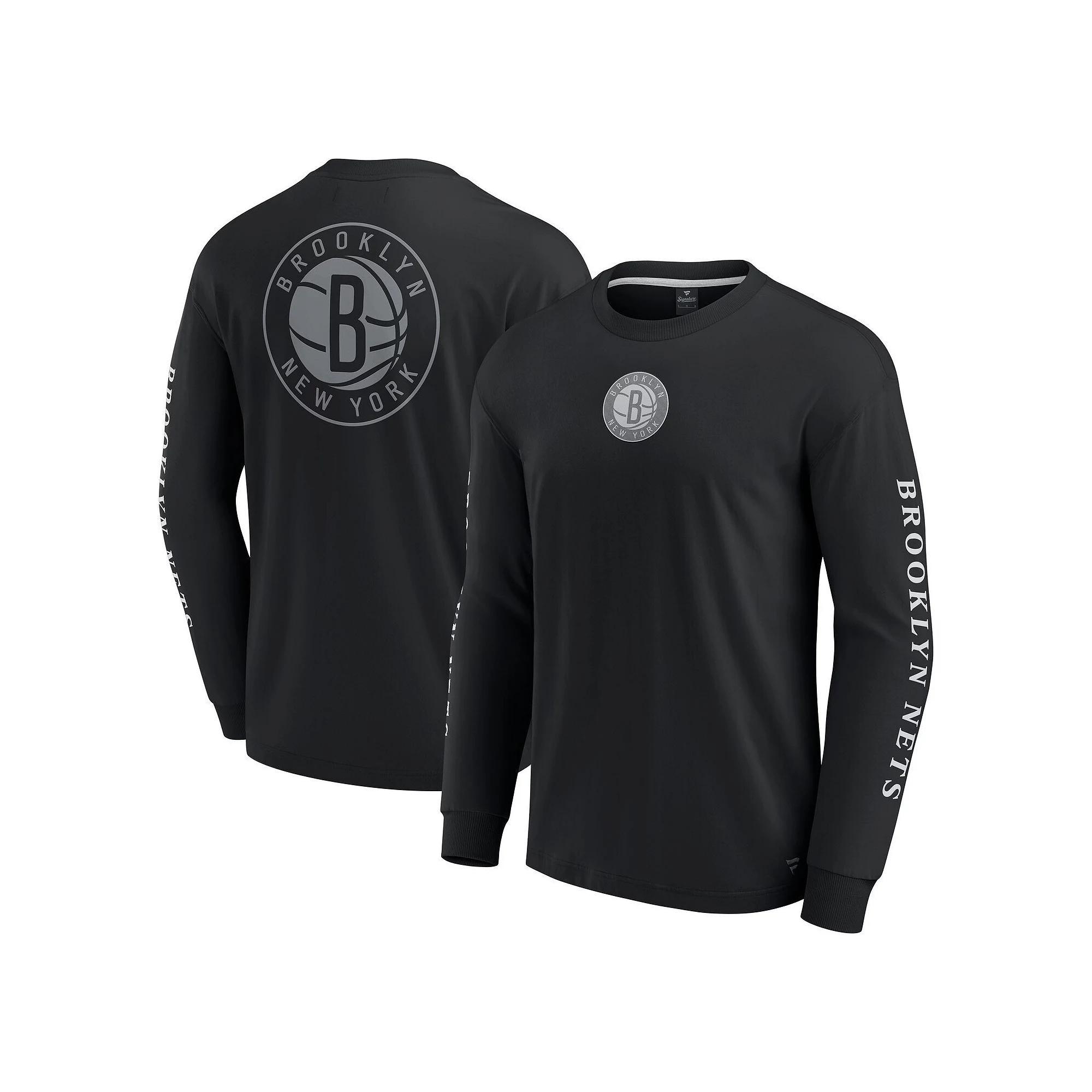 Men's Fanatics Black Brooklyn Nets Elements Strive Long Sleeve T-Shirt, Size: Medium Product Image