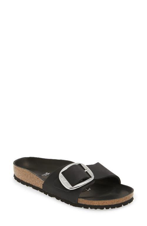 Birkenstock Womens Madrid Big Buckle Detail Oiled Leather Sandals Product Image
