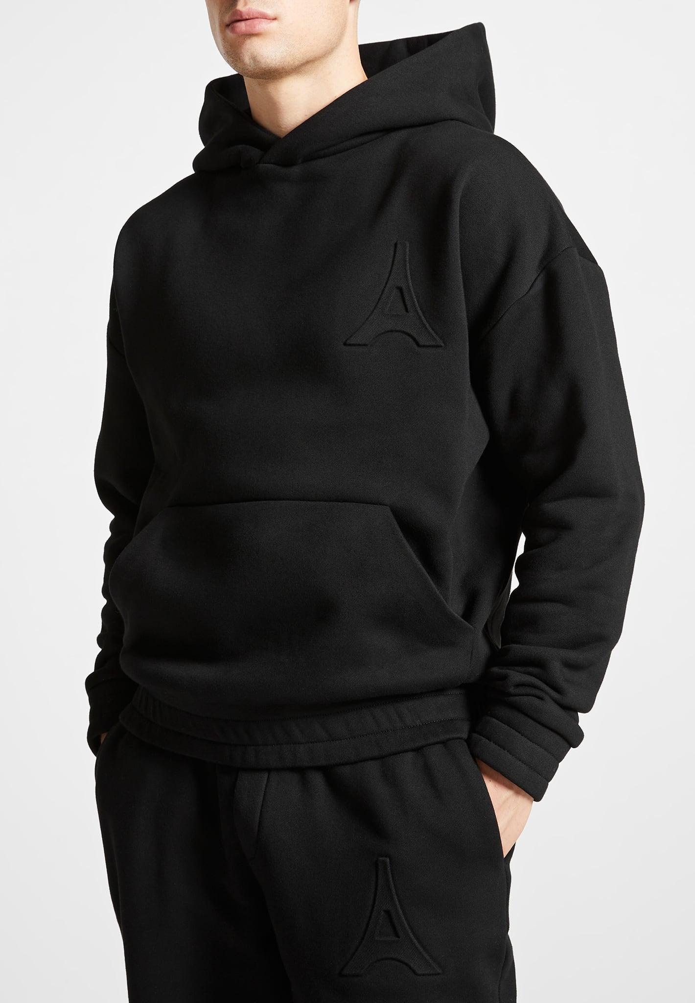 Éternel Eiffel Embossed Hoodie - Black Male Product Image