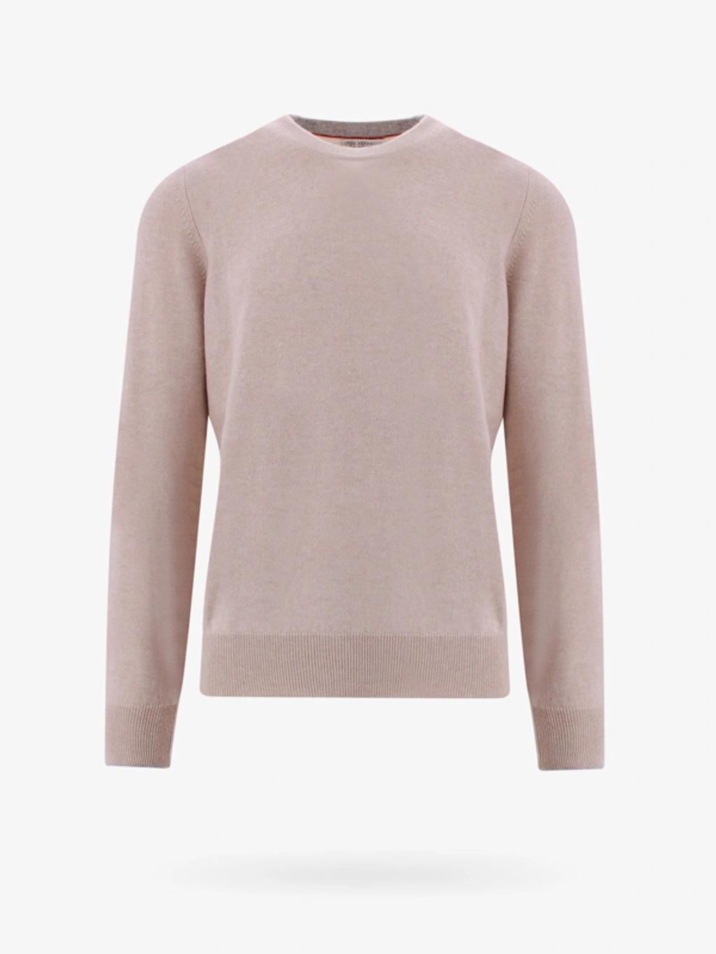 BRUNELLO CUCINELLI Rib Knit Plain Sweater In Beige Product Image