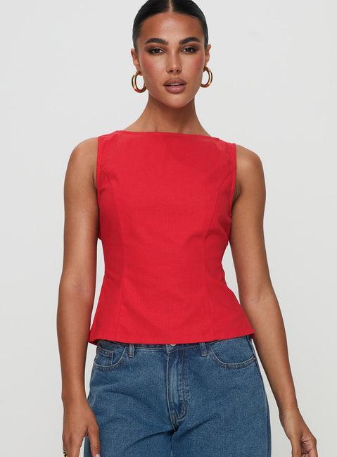 Lilitina Top Red Product Image