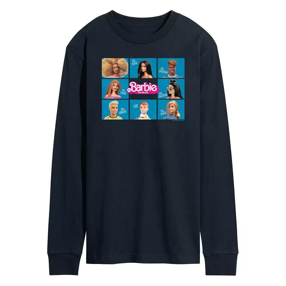 Mens Barbie Theatrical Grid Long Sleeve Graphic Tee Product Image