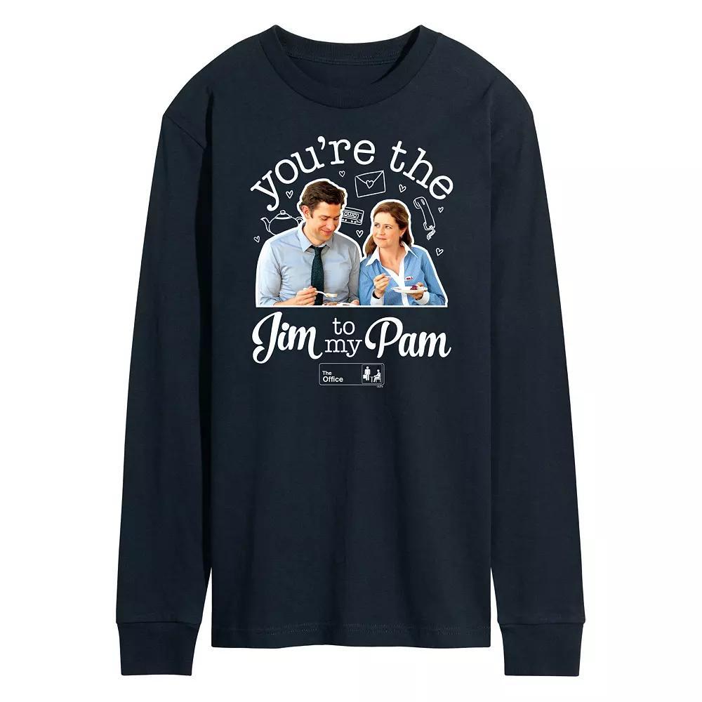 Mens The Office Jim To My Pam Tee Blue Product Image
