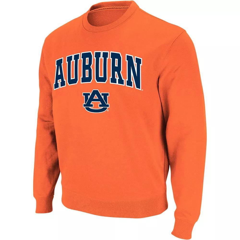 Men's Colosseum Orange Auburn Tigers Arch & Logo Crew Neck Sweatshirt, Size: 2XL Product Image