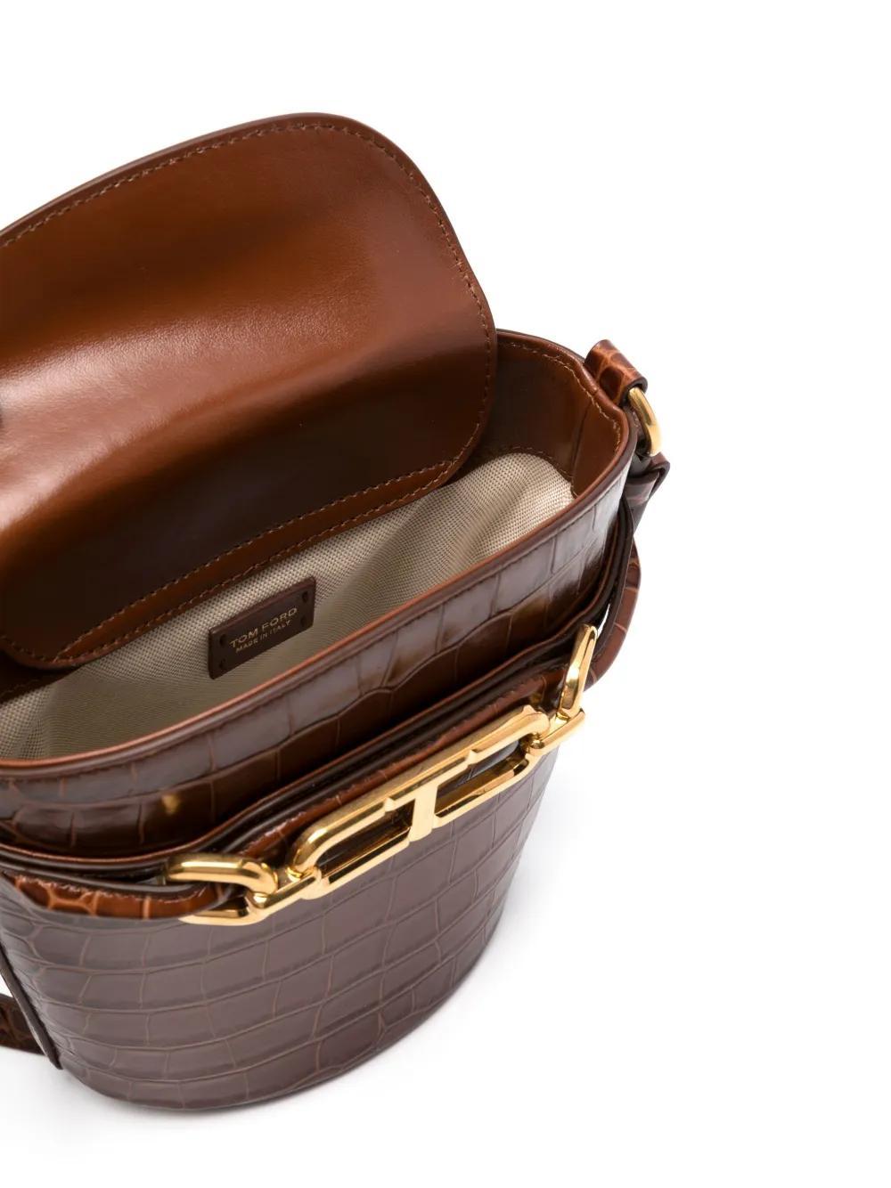 TOM FORD Small Whitney Bucket Bag In Brown Product Image
