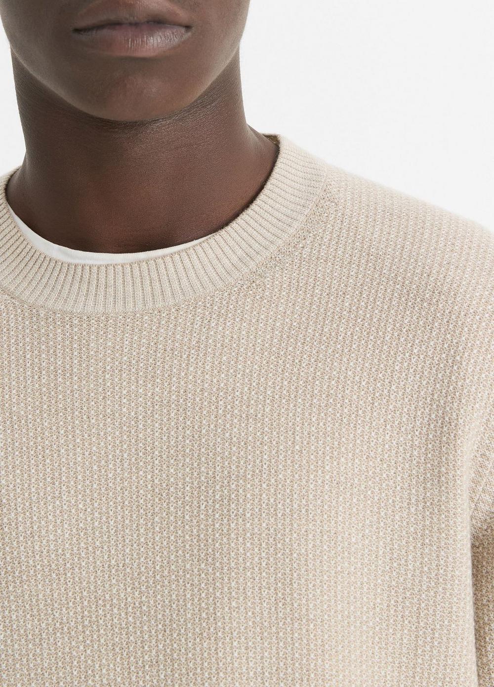 Geo-Jacquard Wool-Blend Crew Neck Sweater Product Image