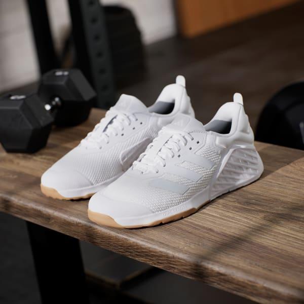 adidas Dropset 3 strength training shoes Cloud White M 14 / W 15 Unisex Product Image