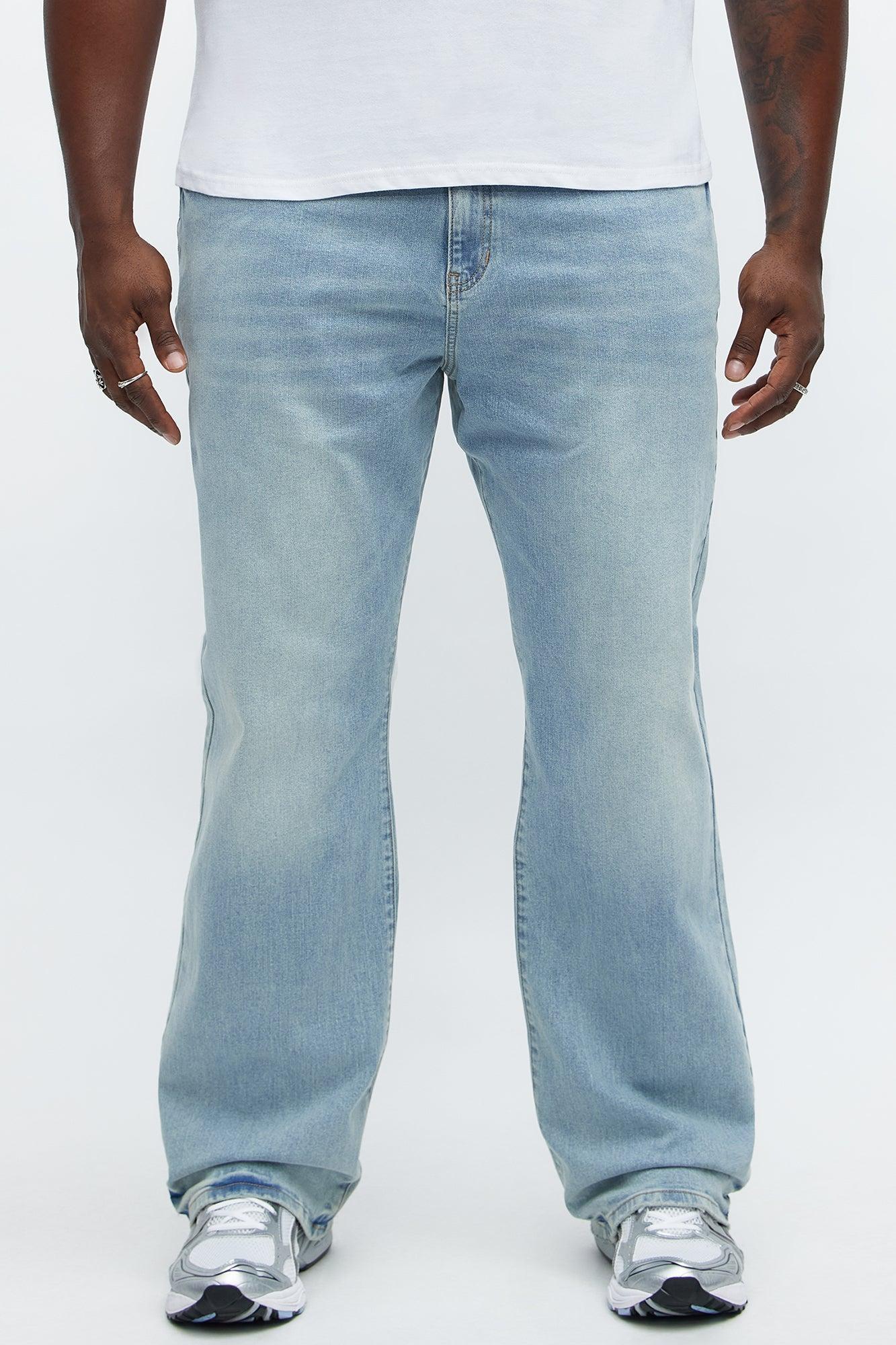 Stacked Slim Flare Lowkey I'm Vibing Jeans - Light Blue Wash Product Image