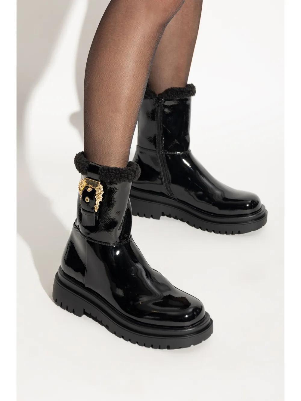 VERSACE JEANS COUTURE Drew Ankle Boots In Black Product Image