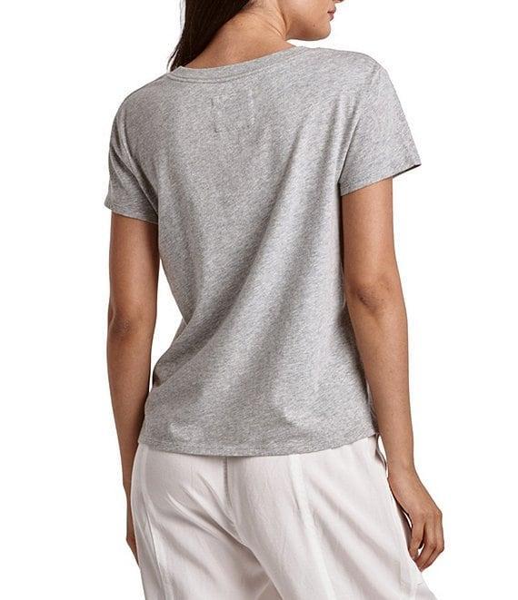 Dear John Vani Knit V-Neck Short Sleeve Tee Shirt Product Image