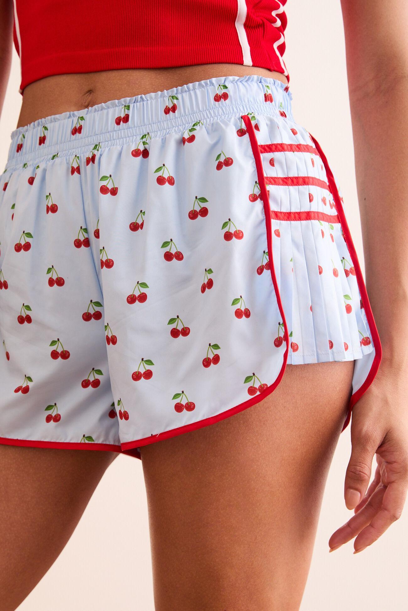 On Point Cherry Printed Shorts Product Image