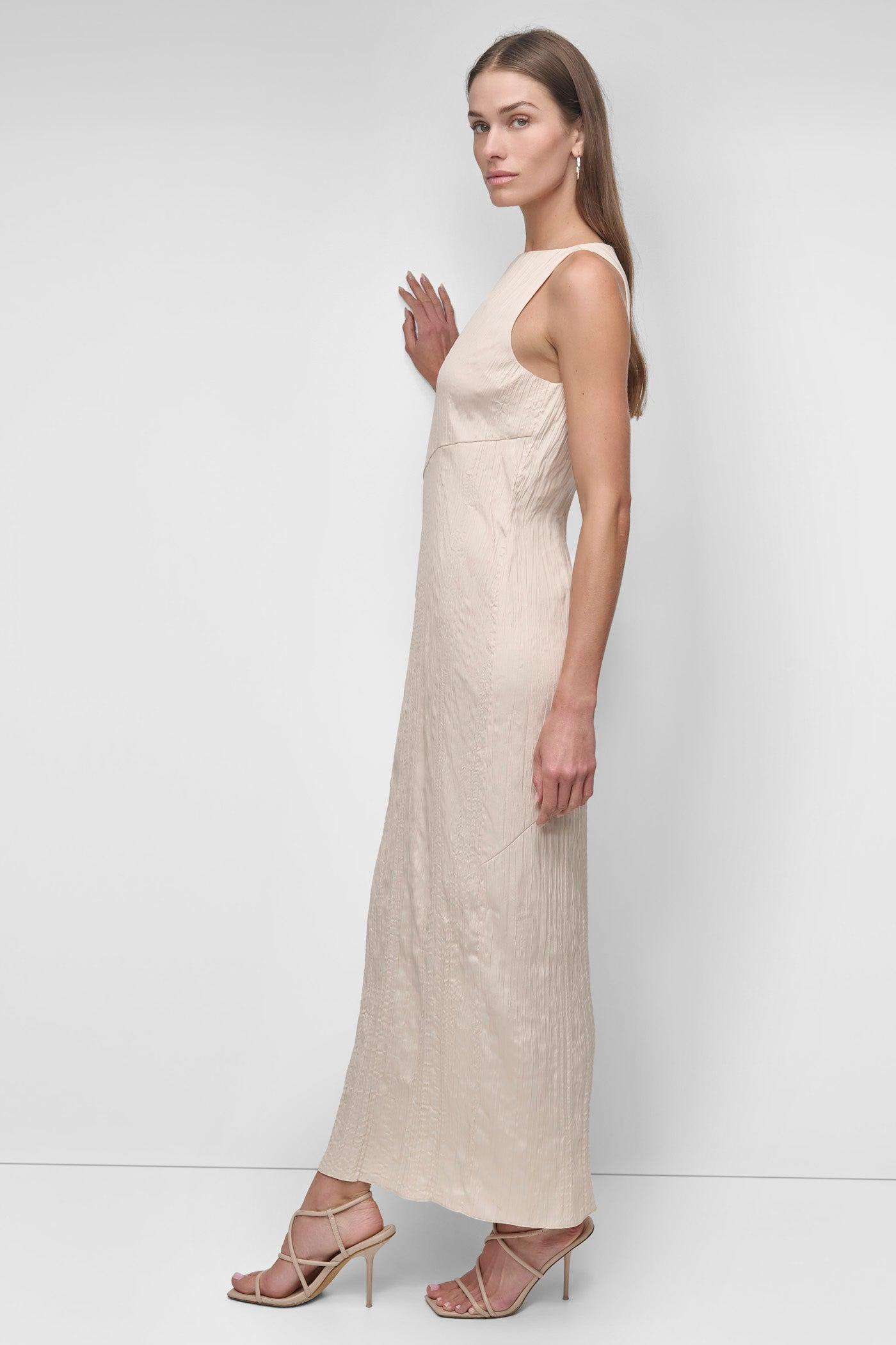 SLEEVELESS BROOMSTICK TWILL MIDI Product Image