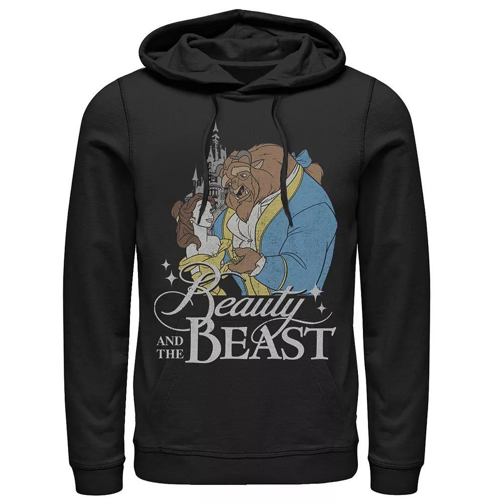 Disney's Beauty & The Beast Vintage Logo Dance Men's Hoodie, Size: Large, Black Product Image