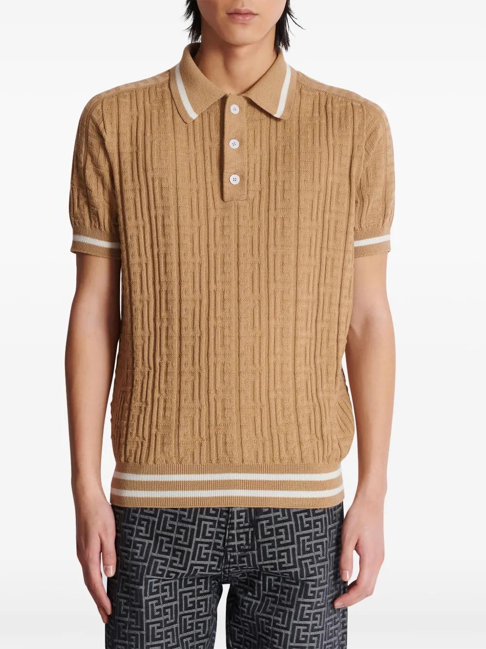 monogram-jacquard polo shirt Product Image